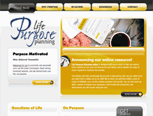 Tablet Screenshot of lifepurposeplanning.org